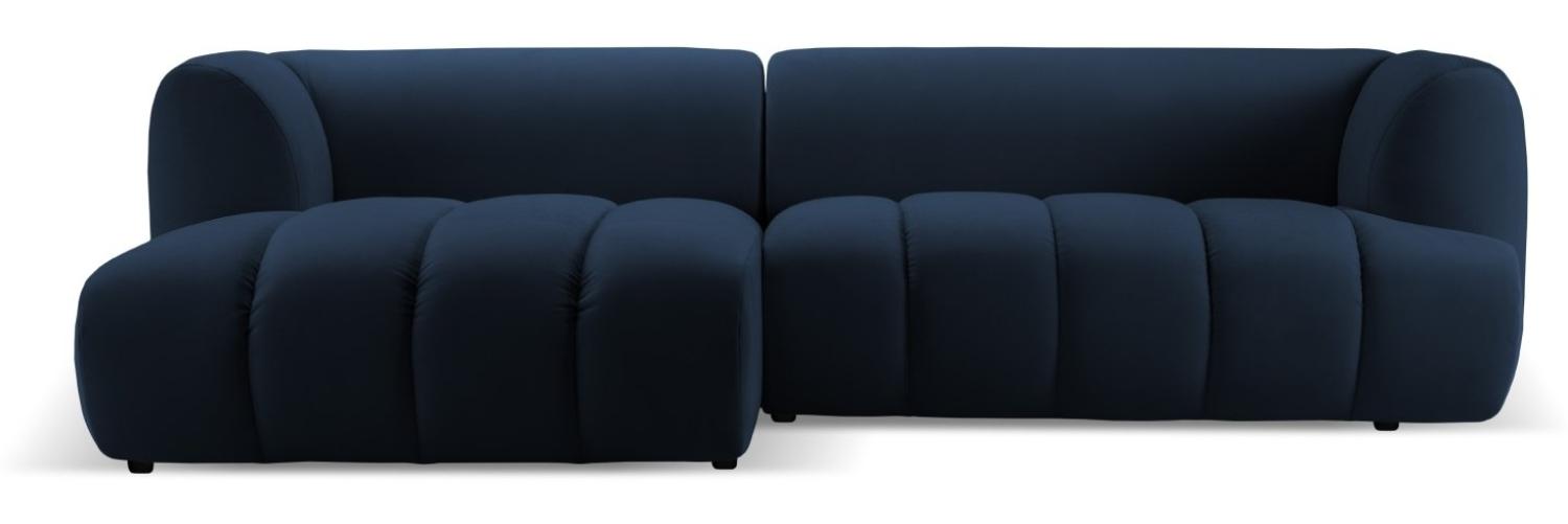 Micadoni Modulares Ecksofa Harry 4-Sitzer Links Samtstoff Königsblau Bild 1