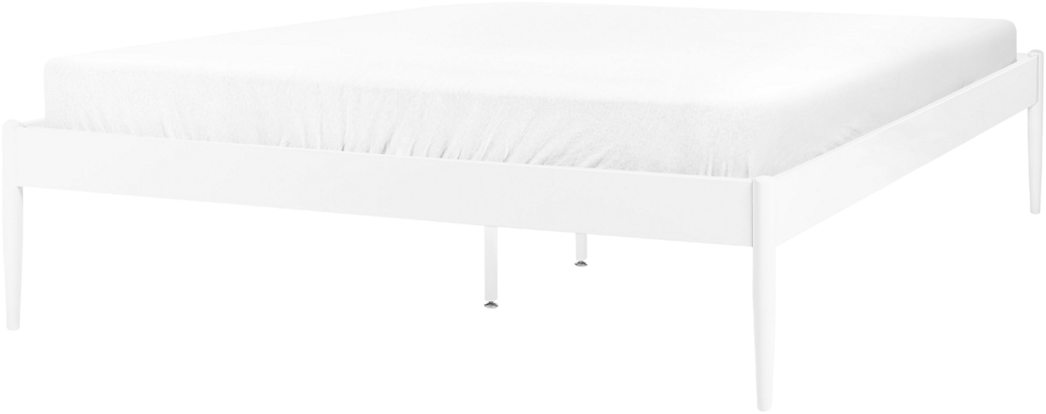 Bett mit Lattenrost VAURS 140 x 200 cm Metall Weiß Bild 1