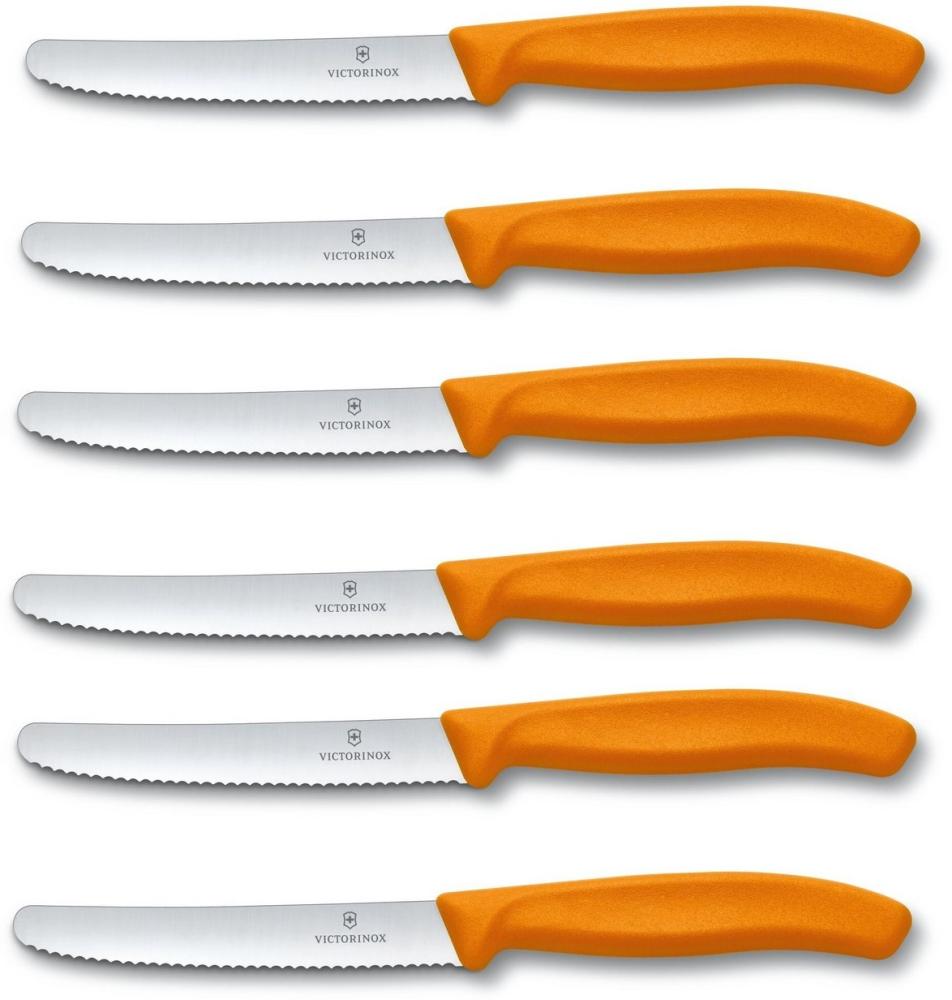 Victorinox | Tafelmesser Set | Swiss Classic Design | scharfe Präzisionsklinge | ergonomisch geformt | perfekte Küchenbegleiter | leuchtendes Orange Bild 1