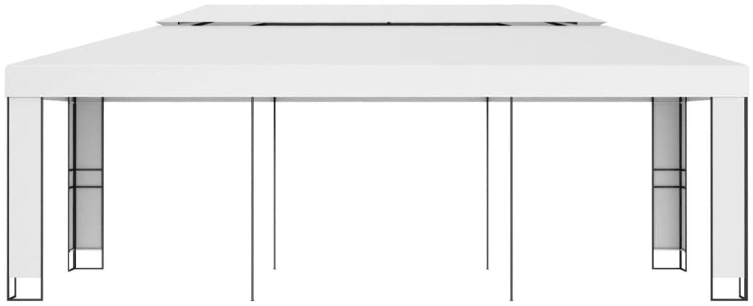 vidaXL Pavillon mit Doppeldach, Stahl/Polyester Weiß, 3x6 m Bild 1