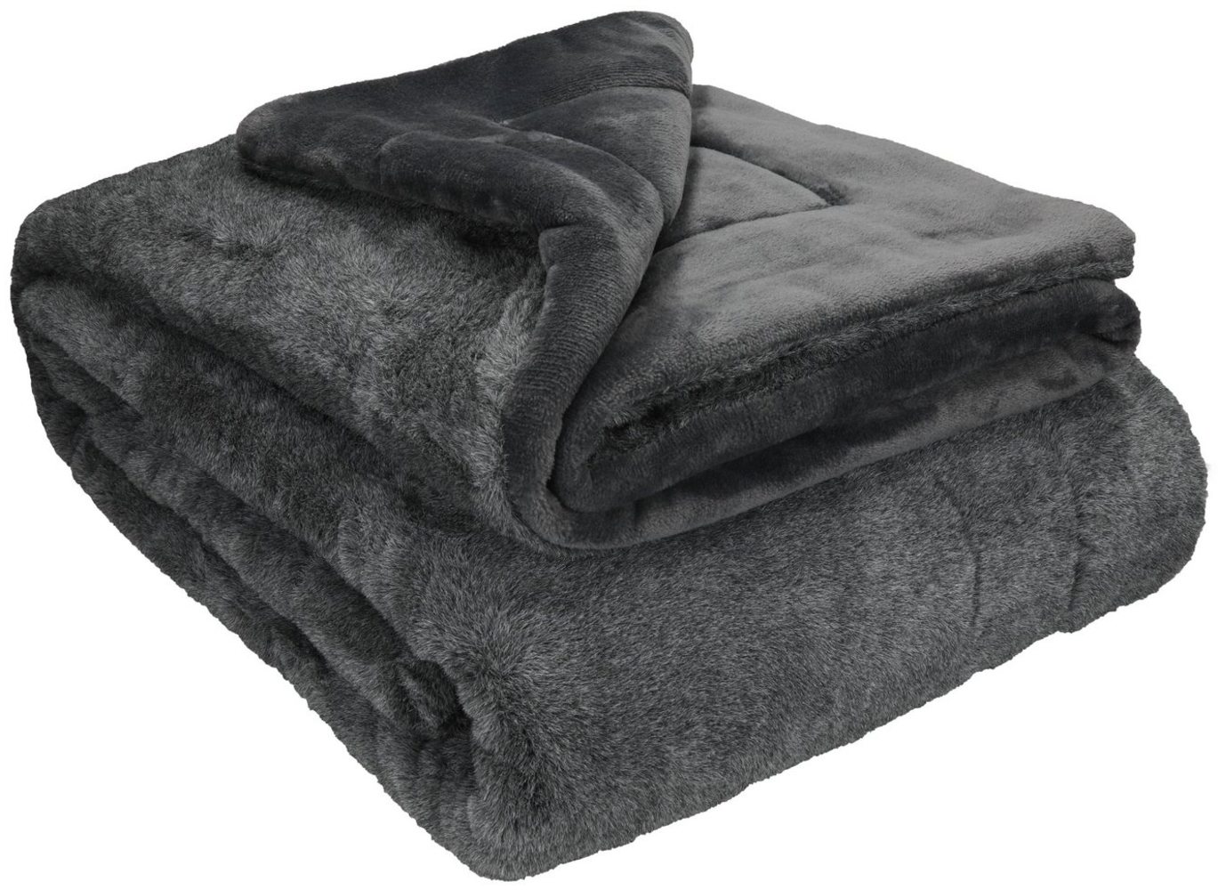 Wohndecke Luxus Kuscheldecke XXL TURIN Größe 150 cm x 200 cm Farbe grau, Betz Bild 1