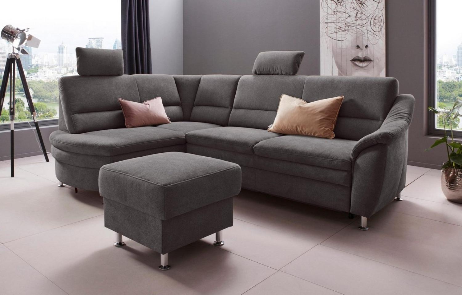 Places of Style Ecksofa Cardoso L-Form, Federkern, wahlweise mit Bett, Schubkasten Bild 1