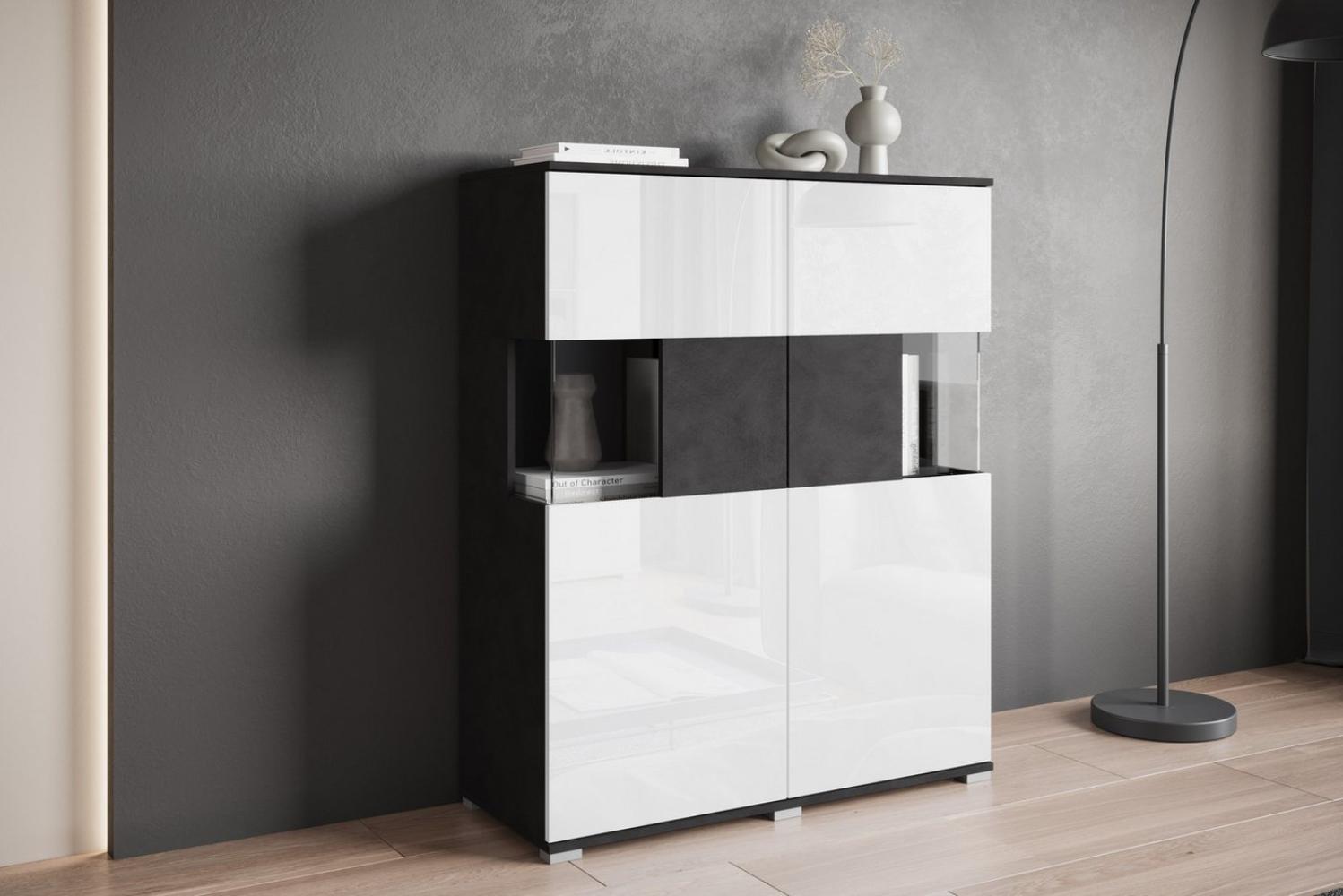 INOSIGN Highboard Kenia, Modernes Highboard mit Glastüren, Breite 100 cm Bild 1