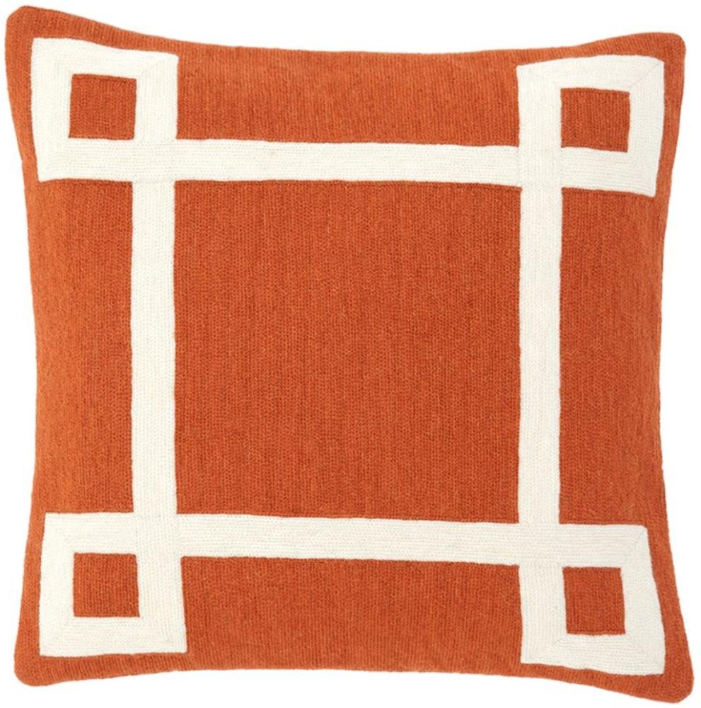 Casa Padrino Designer Zierkissen Orange 50 x H. 50 cm - Luxus Kissen Bild 1