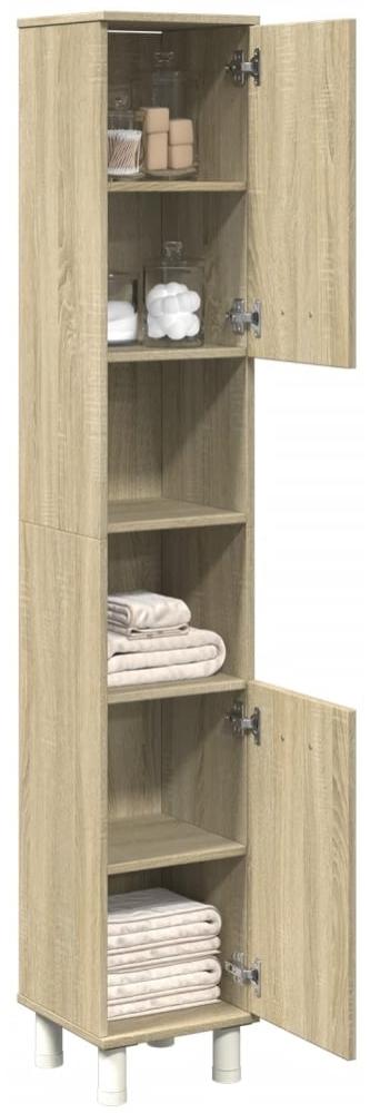 vidaXL Badschrank Sonoma-Eiche 30,5x30x179 cm Holzwerkstoff 849631 Bild 1