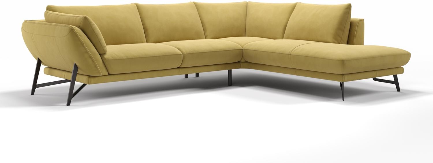 Sofanella Ecksofa ESTELLA Eckcouch Wohnlandschaft Stoffcouch in Gelb Bild 1