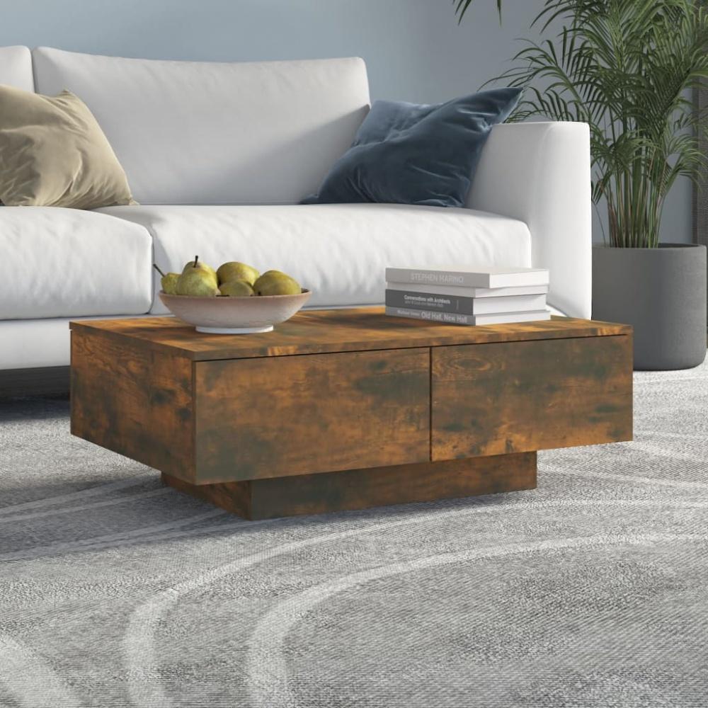 vidaXL Couchtisch Räuchereiche 90x60x31 cm Holzwerkstoff 815195 Bild 1