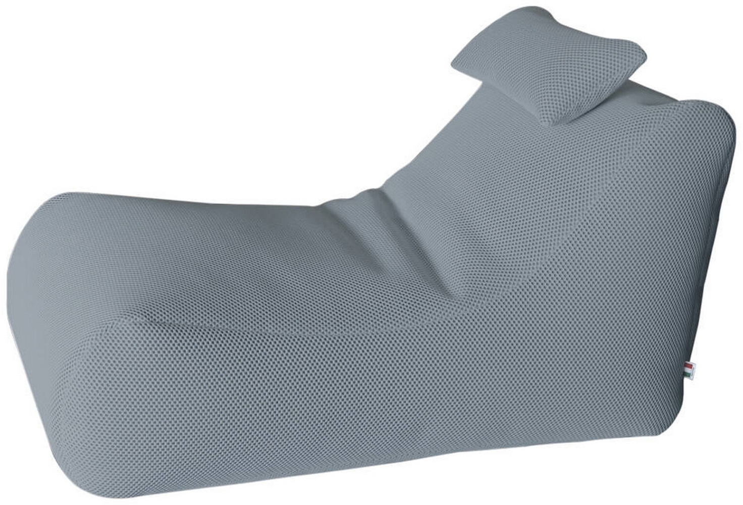 Dmora Pouf Міhck, Mehrzwecksessel, Sitzsack, Hockerhocker, Made in Italy, 70x120 h65 cm, Hellgrau Bild 1