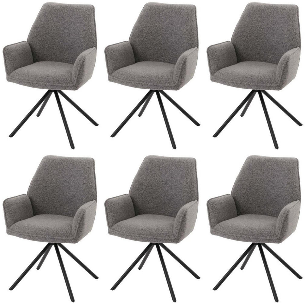 MCW Esszimmerstuhl MCW-G67-B-6 (6er-Set, 6 St), 90° drehbar in beide Richtungen, Auto-Position Bild 1