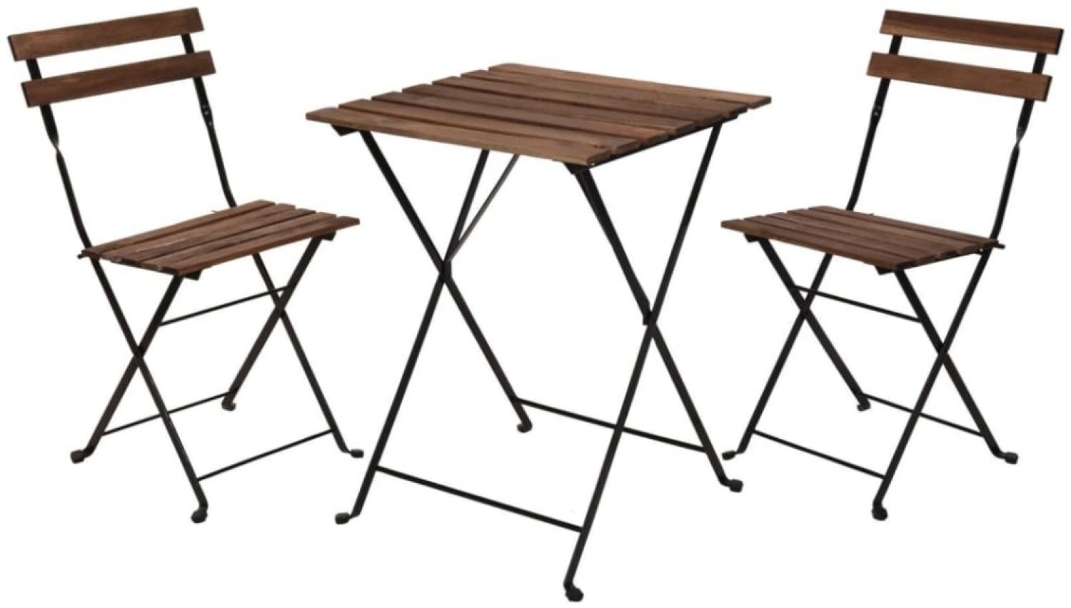 ProGarden Bistro-Set 3-tlg. Schwarz 436226 Bild 1