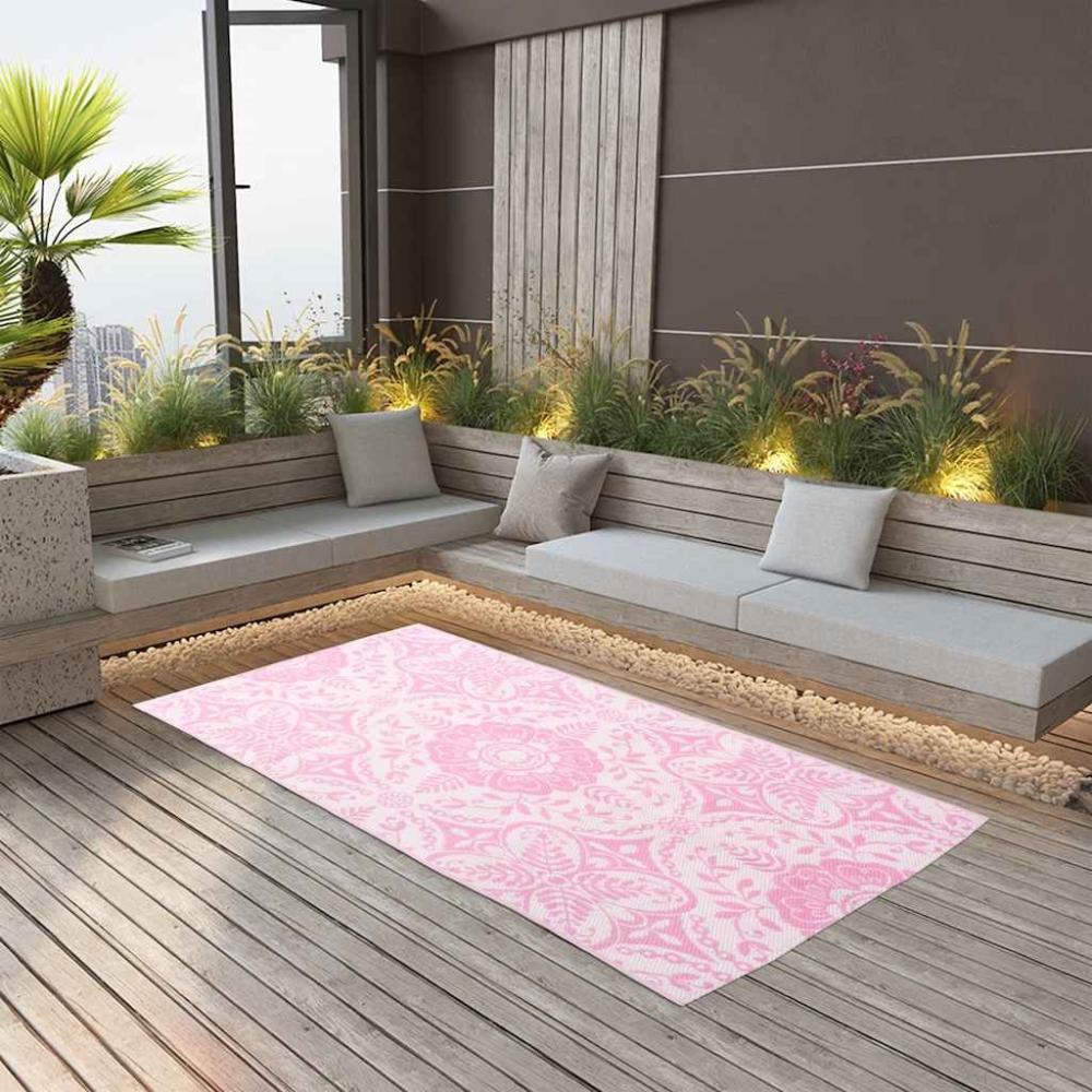 vidaXL Outdoor-Teppich Rosa 120x180 cm PP 310457 Bild 1