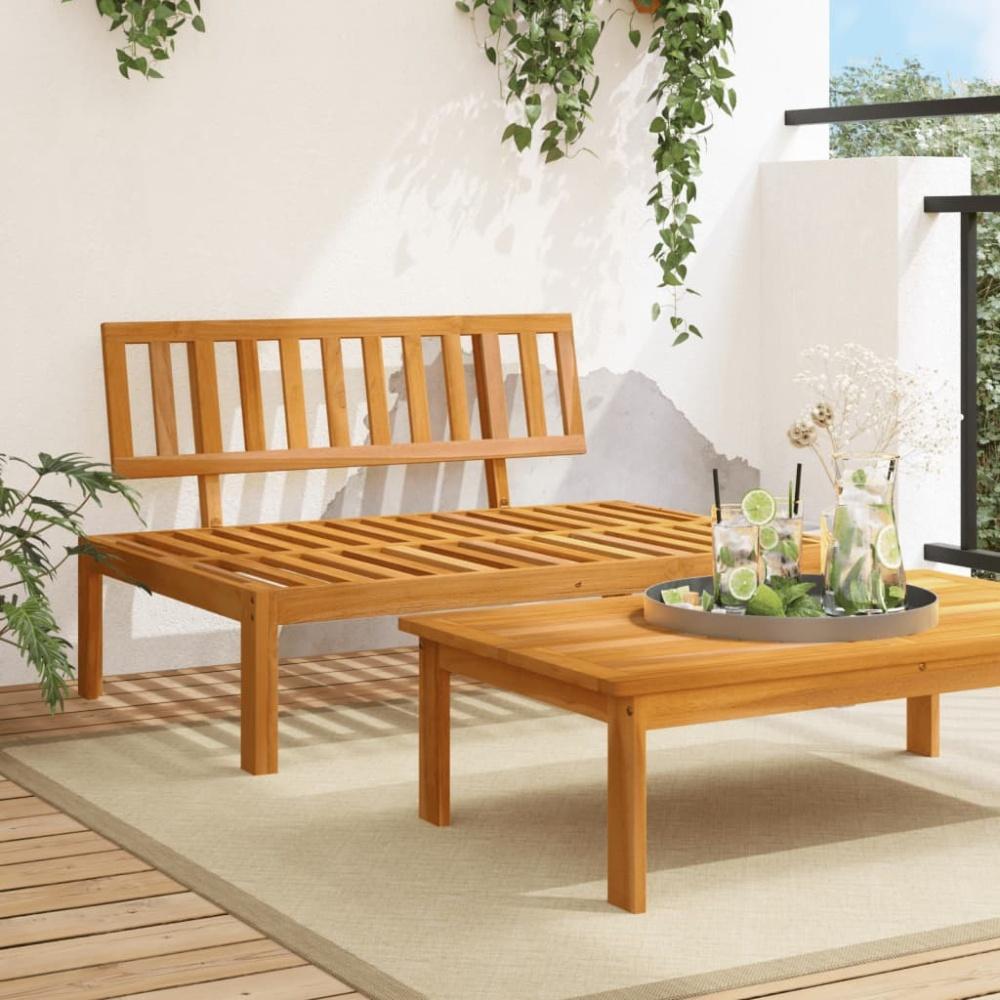 vidaXL Garten-Mittelsofa aus Paletten Massivholz Akazie 365845 Bild 1