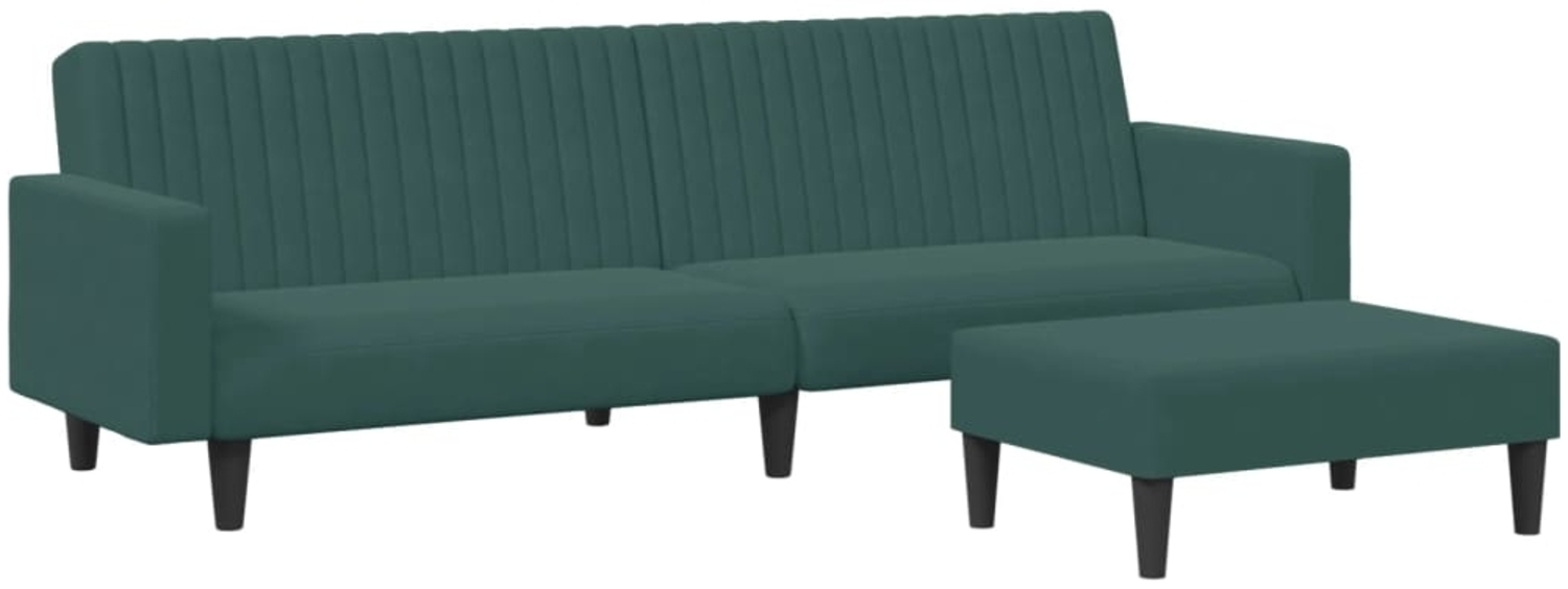 vidaXL 2-tlg. Sofagarnitur Dunkelgrün Samt 3216282 Bild 1