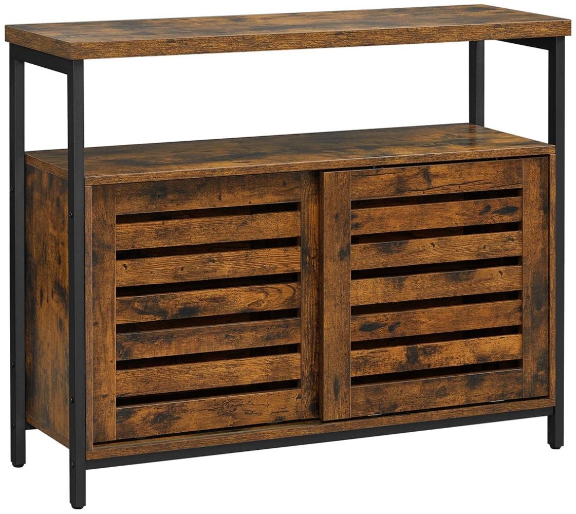 Hansiro Sideboard 100 x 33 x 80 cm Vintagebraun-Schwarz Bild 1