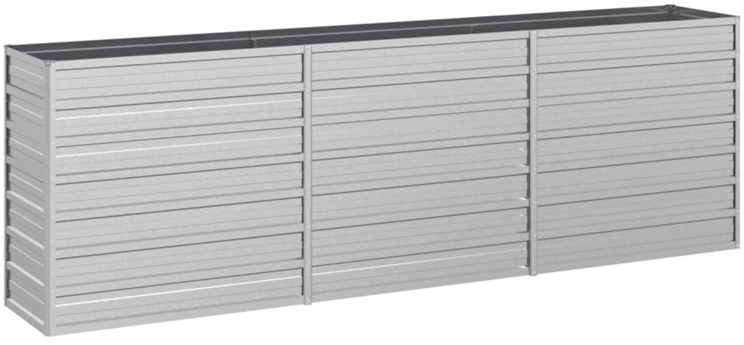 vidaXL Garten-Hochbeet 240x40x77 cm Verzinkter Stahl Silbern 316887 Bild 1