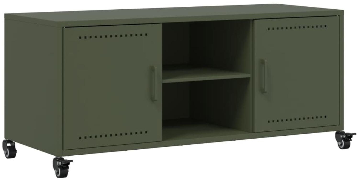 vidaXL TV-Schrank Olivgrün 100,5x39x43,5 cm Stahl 846666 Bild 1