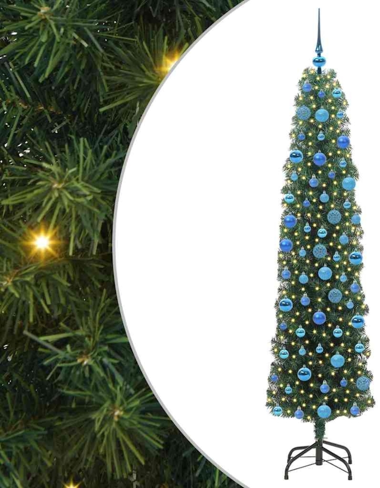vidaXL Künstlicher Weihnachtsbaum mit 300 LEDs mit Ständer Grün 180 cm 3394950 Bild 1