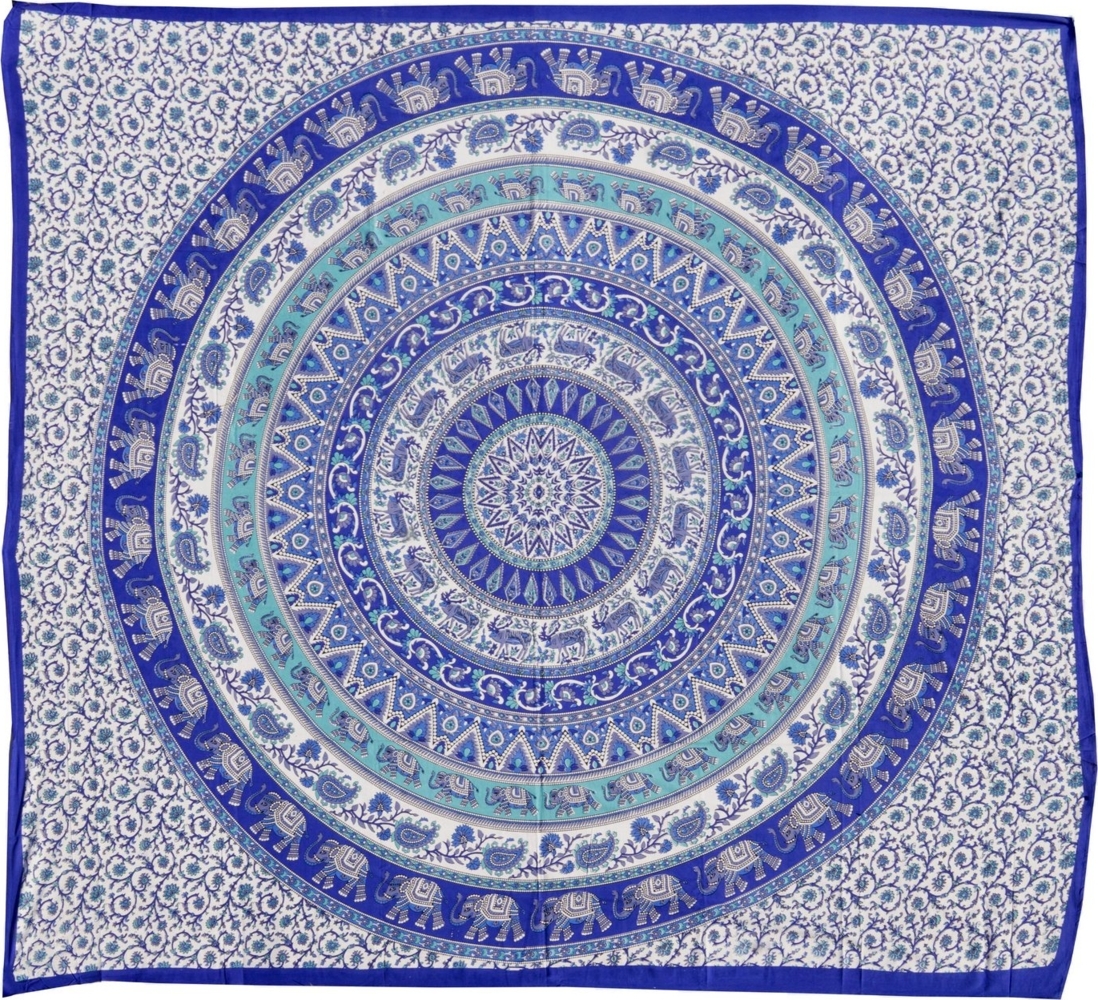 Guru-Shop Tagesdecke Indisches Mandala Tuch, Wandtuch, Tagesdecke.. Bild 1