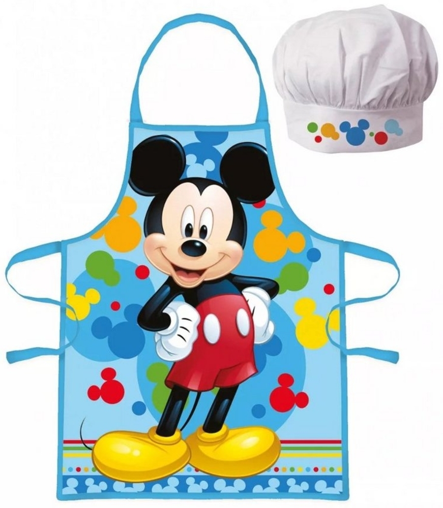 Disney Kochschürze Mickey Maus Kinder Kochschürze Bunt Kindergarten Blau Schule Backset Bild 1