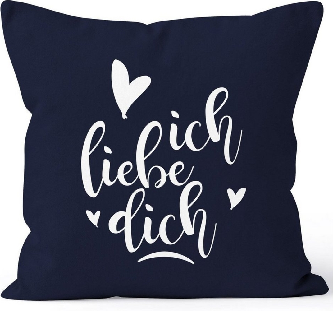 MoonWorks Dekokissen Kissenbezug Ich liebe Dich I love You Liebe Love Geschenk Frau Freundin Mann Freund Zuneigung Kissen-Hülle Deko-Kissen Baumwolle MoonWorks® Bild 1