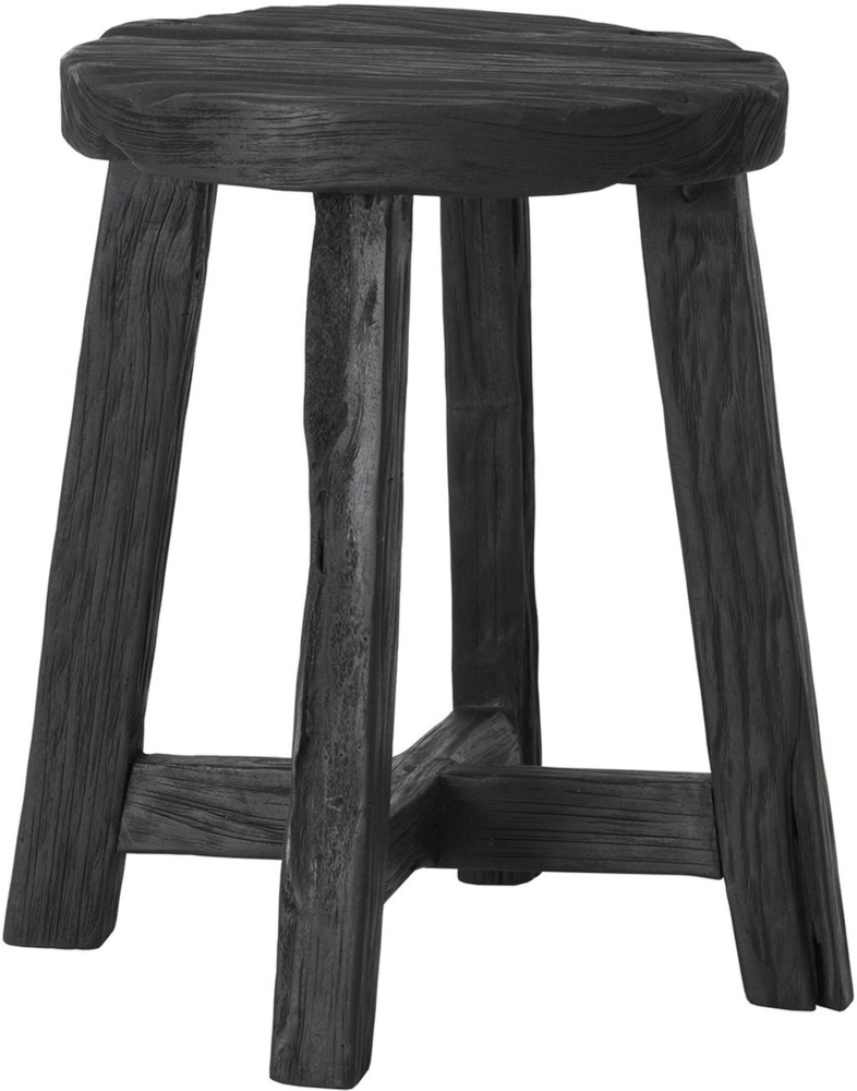 Hocker Gio aus Teakholz, Schwarz, 35x35x45 cm Bild 1