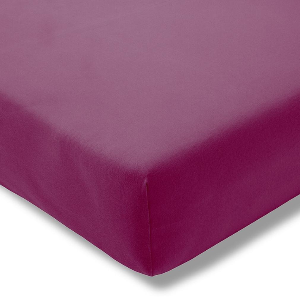 Estella Jersey Stretch Spannbetttuch Bettlaken 180 x 200 cm - 200 x 220 cm 6600 690 fuchsia Bild 1