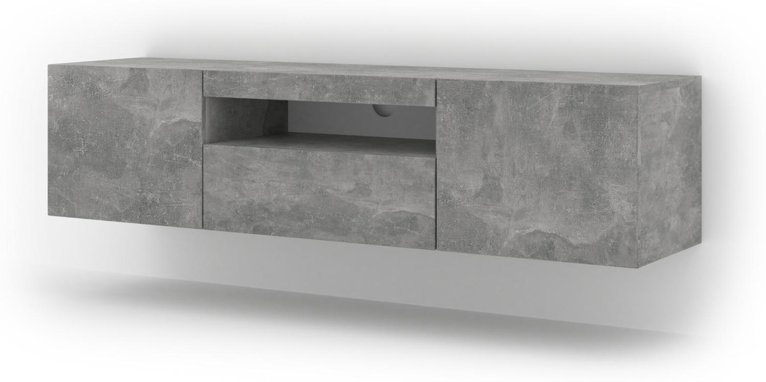 TV-Schrank AURA 150 cm beton matt + LED Bild 1