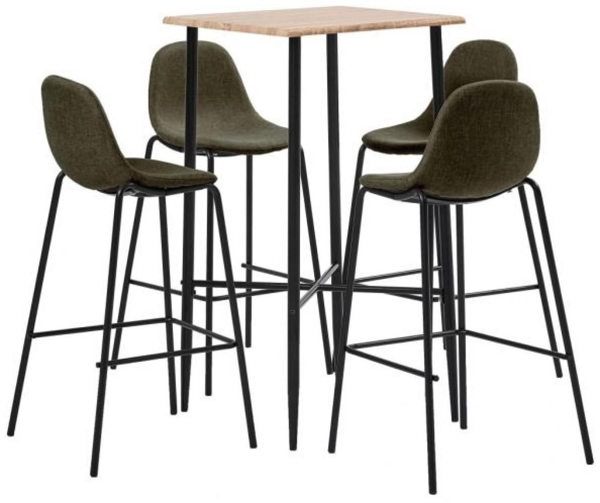 vidaXL 5-tlg. Bar-Set Stoff Braun [3050062] Bild 1