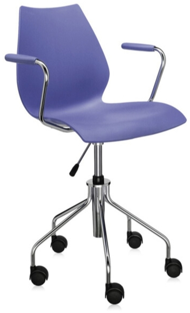 Kartell Maui Drehsessel mit Gasfeder un Armlehnen, Marine Blue Bild 1