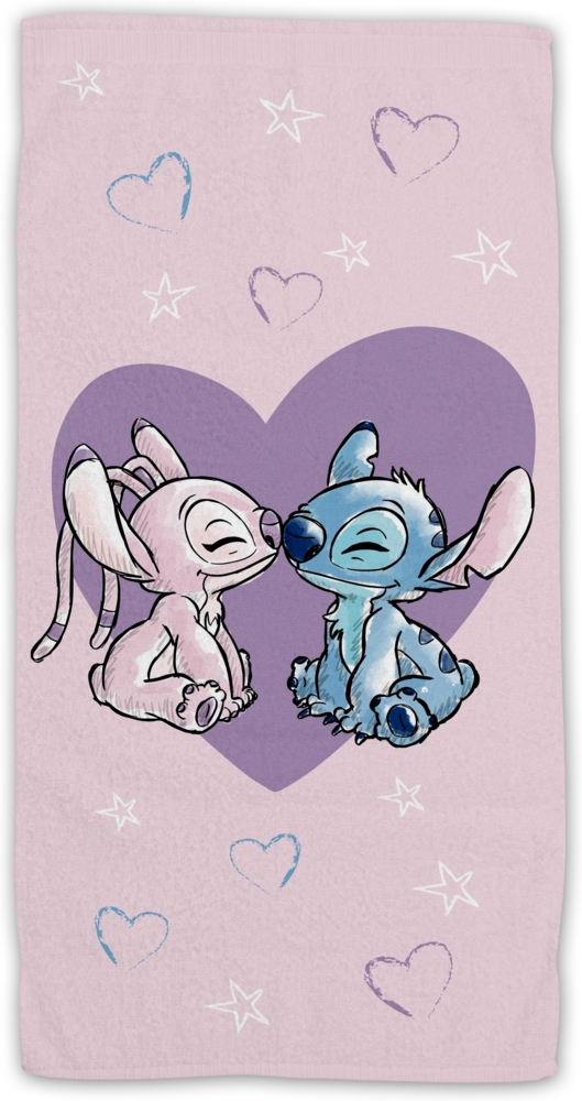 Lilo & Stitch Baumwolle Strandtuch Frottee Badetuch mit Premium Druck, 70x140 cm Bild 1