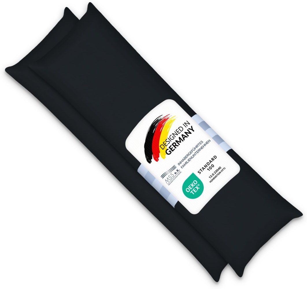 MSS Kissenbezug 2er Set - 145x40 cm - Schwarz Bild 1
