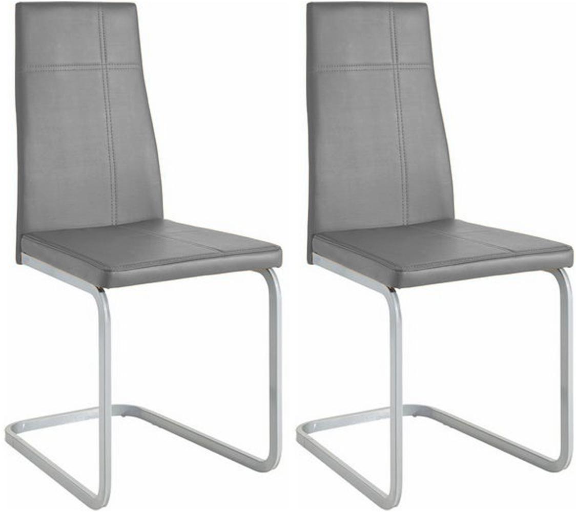 Homexperts 'CROSS' 2er Set Schwinger, Kunstleder grau, B 42 x H 98 x T 50,5 cm Bild 1