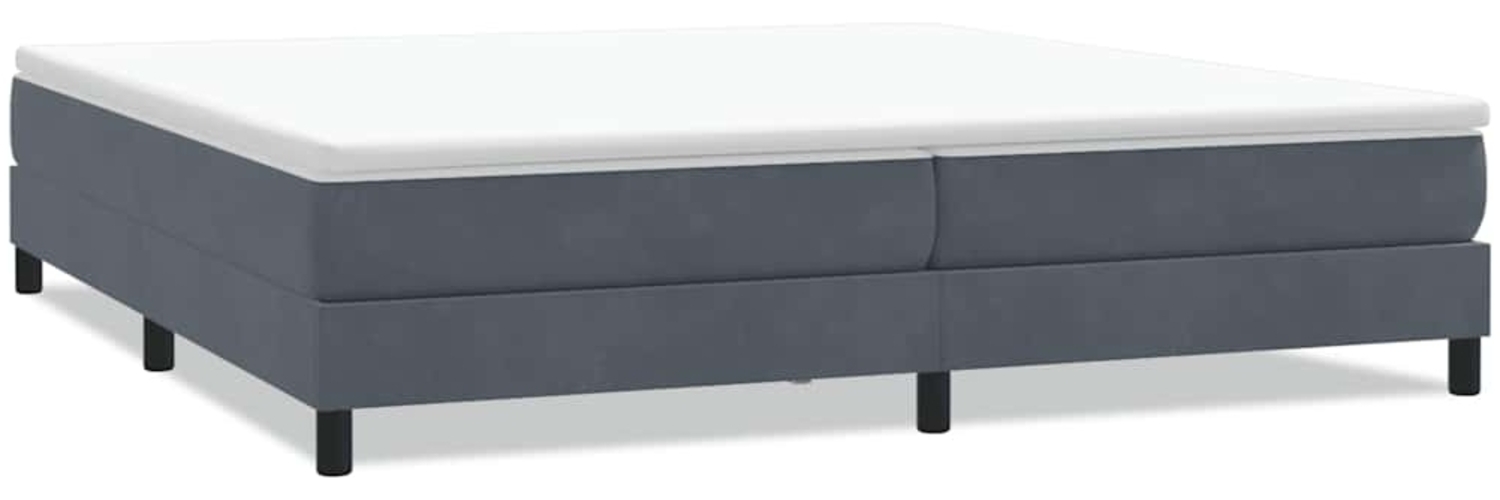 vidaXL Boxspringbett ohne Matratze Dunkelgrau 200x210 cm Samt 3315844 Bild 1