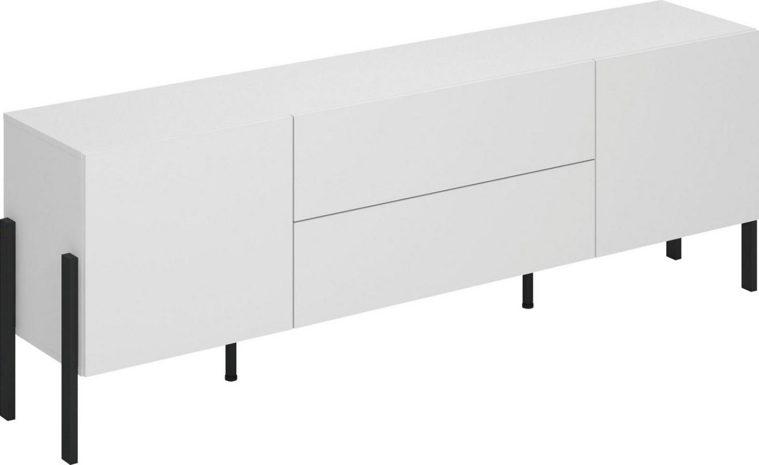 INOSIGN Lowboard Jukon,Breite 200 cm, moderne grifflose TV-Kommode,2 Türen/2 Schubladen, TV-Schrank mit viel Stauraum, TV-Board, push-to-open-Funktion Bild 1