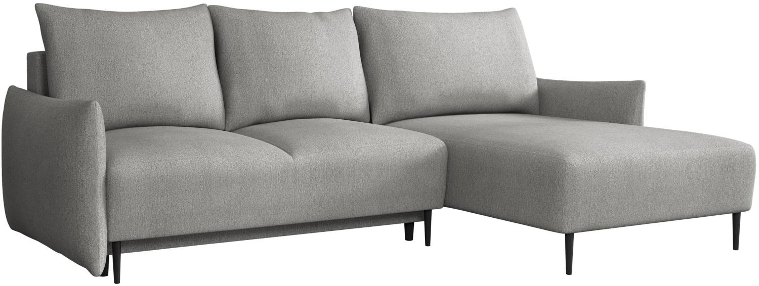 Ecksofa mit Schlaffunktion und Bettkasten Snolik L, schmale Armlehne (Farbe: Velo 633) Bild 1