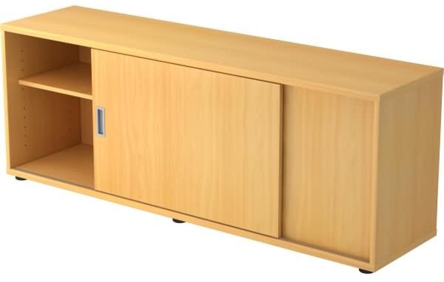 Sideboard 1,5 Ordnerhöhen beidseitig nutzbar, Buche Bild 1