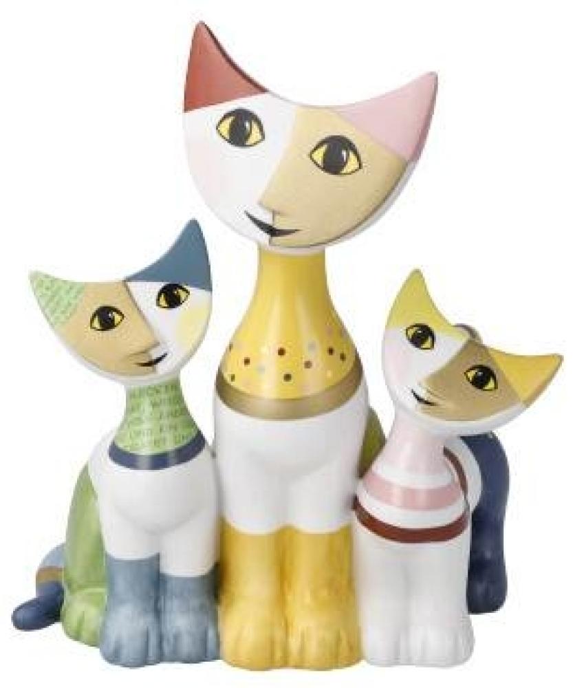 Goebel Dekofigur Rosina Wachtmeister - Famiglia felice, Katzenfigur, Biskuitporzellan, 16 cm, 31373011 Bild 1