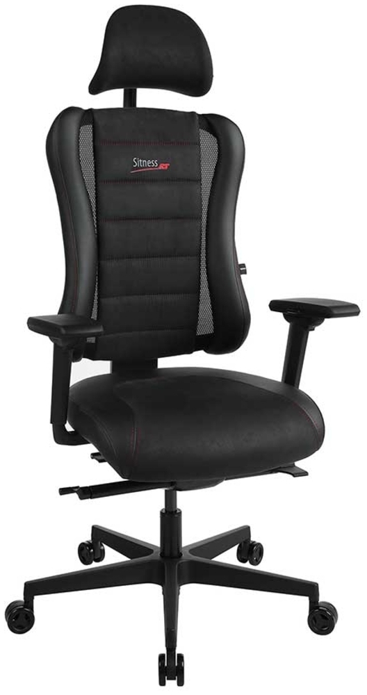 Chefsessel Star / Sitness RS Pro 2020, Kunstleder, Kunststoff, Mikrofaser, Schwarz, 47 x 139 x 47 cm Bild 1