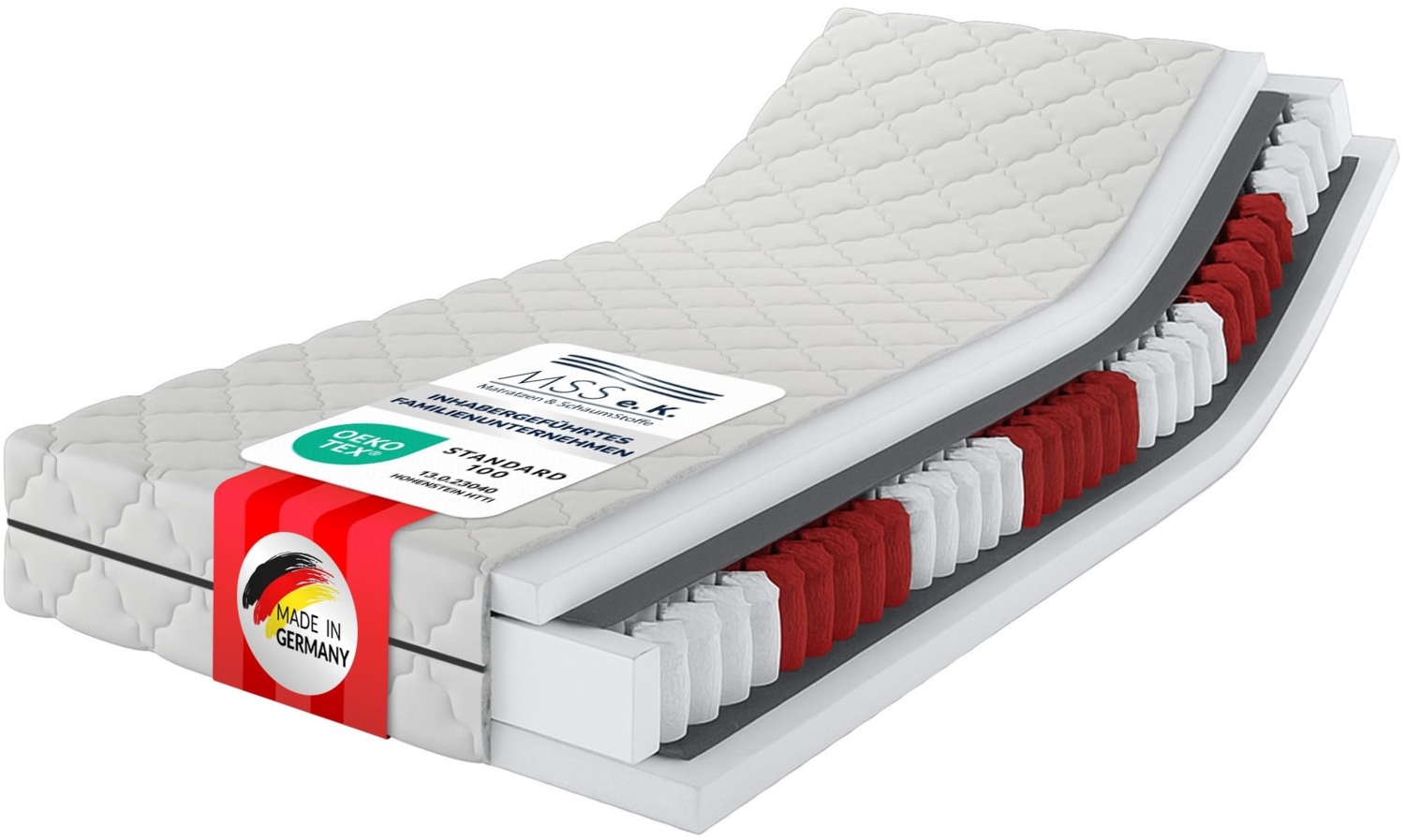 MSS 7 Zonen TTFK-Matratze MedicPlus 180x210x21 cm H5-XL Bild 1