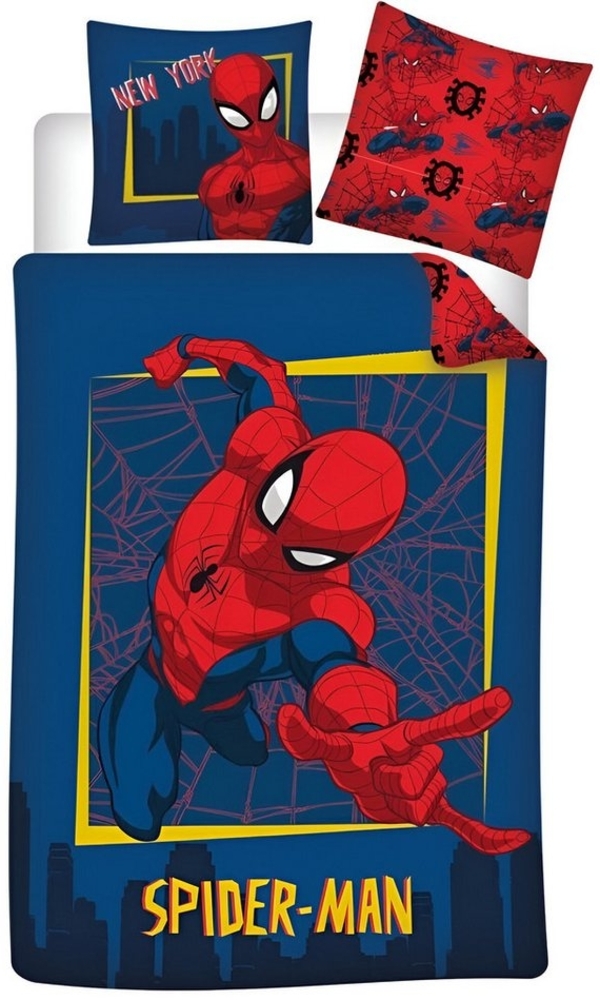 MARVEL Bettwäsche Marvel Spider-Man Jungen Flanell Bettwäsche Set, Flanell, 2 teilig, 135/140x200 cm Deckenbezug, 65x65 cm Kissenbezug Bild 1