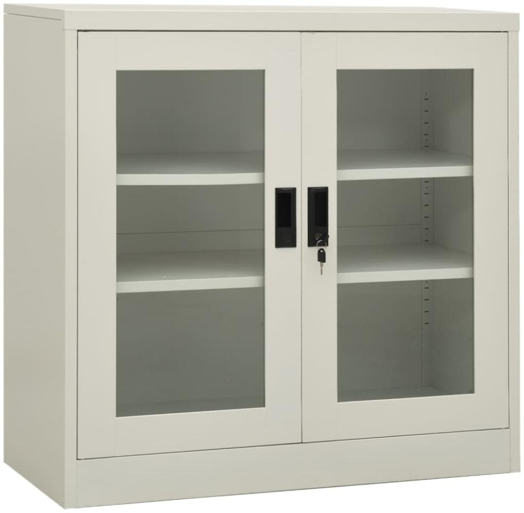 vidaXL Büroschrank Hellgrau 90x40x90 cm Stahl 335931 Bild 1