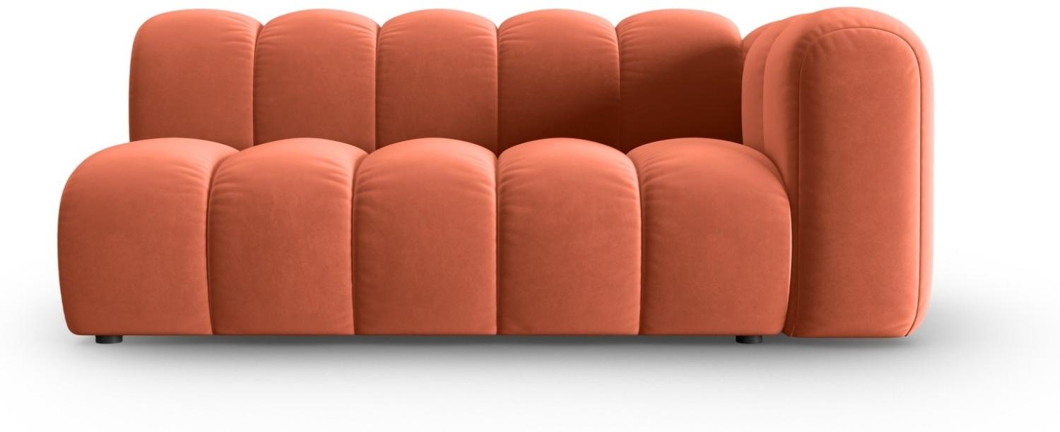 Micadoni Modulares Sofa Lupine 3-Sitzer Rechts Samtstoff Koralle Bild 1