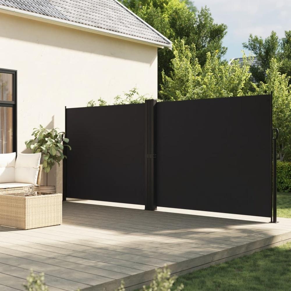 vidaXL Seitenmarkise Ausziehbar Schwarz 160x1200 cm 4004819 Bild 1