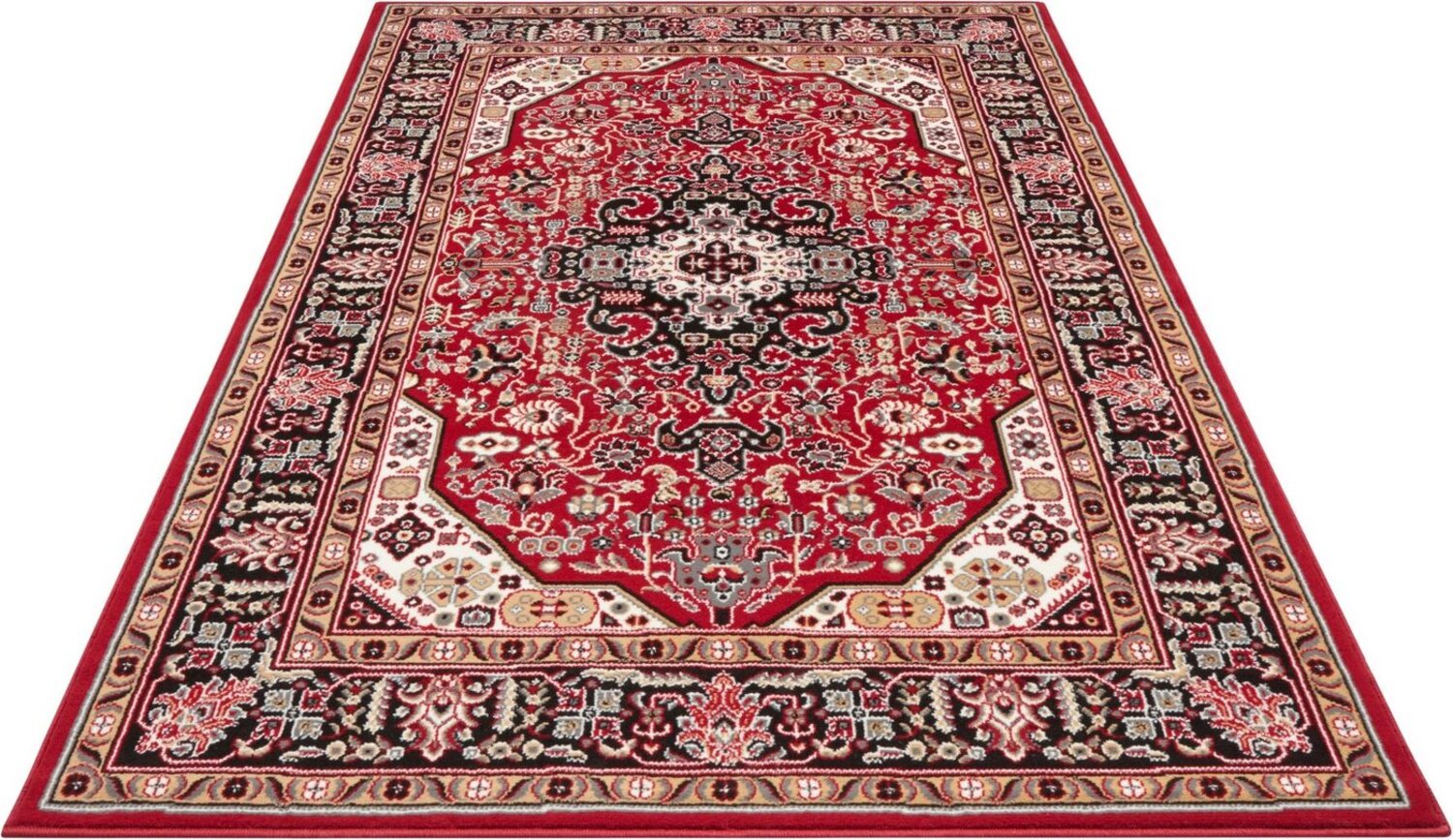 Orientalischer Kurzflor Teppich Skazar Isfahan Rot - 160x230x0,9cm Bild 1