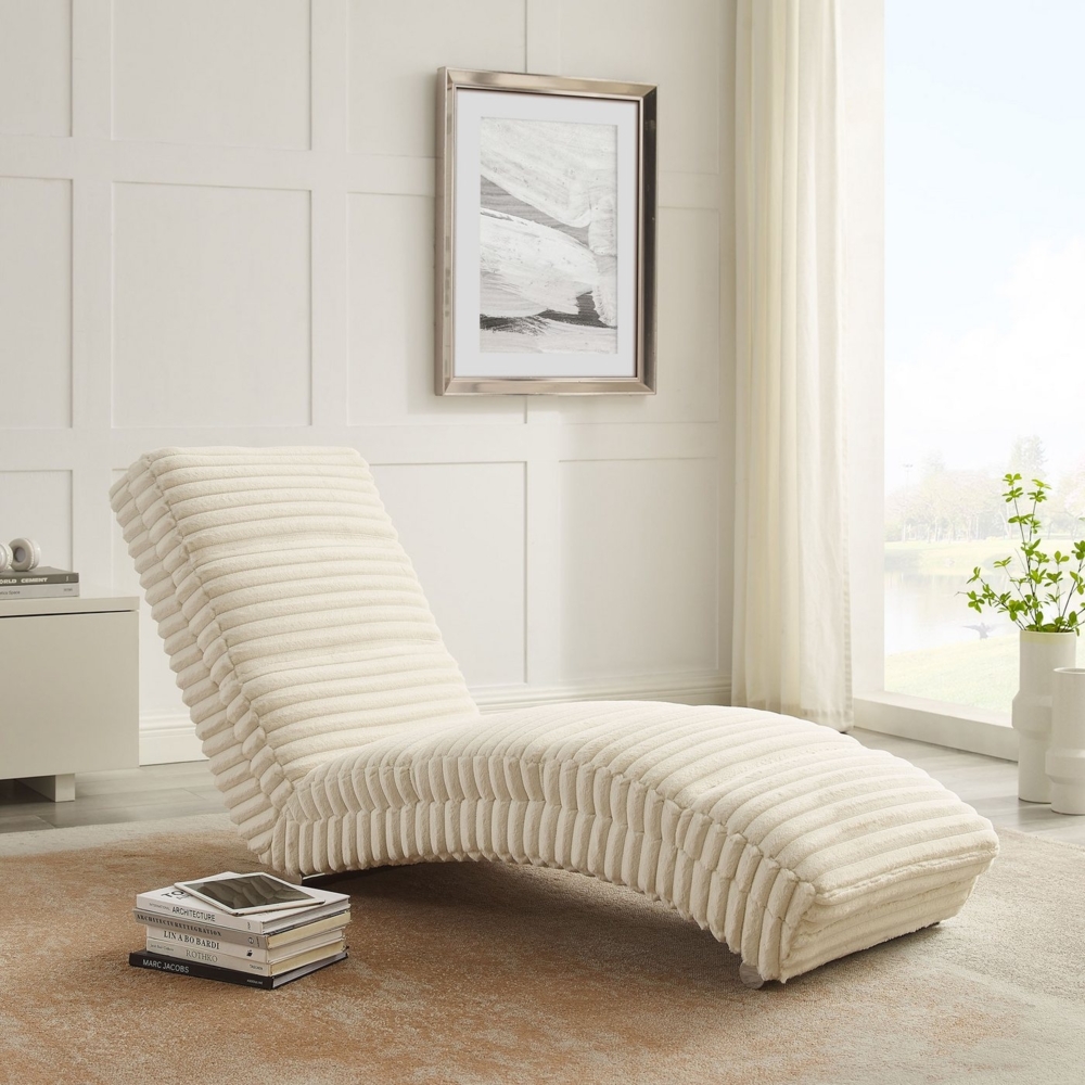 Chaiselongue in Beige Bild 1