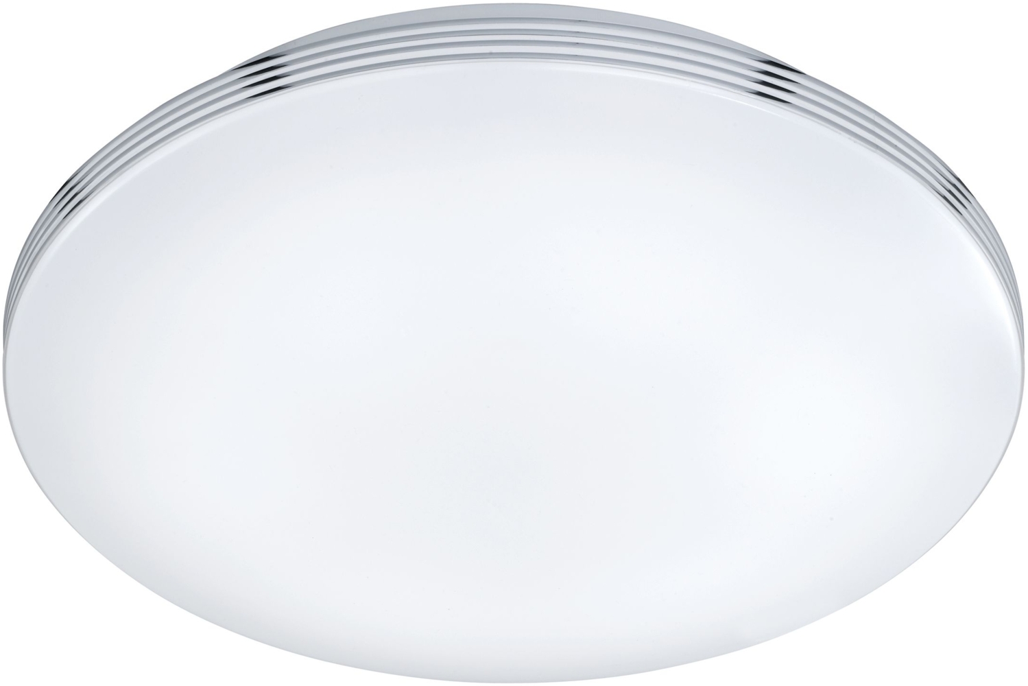 Schlichte LED Badleuchte APART, Deckenleuchte Chrom, Acryl weiß, Ø 41cm Bild 1