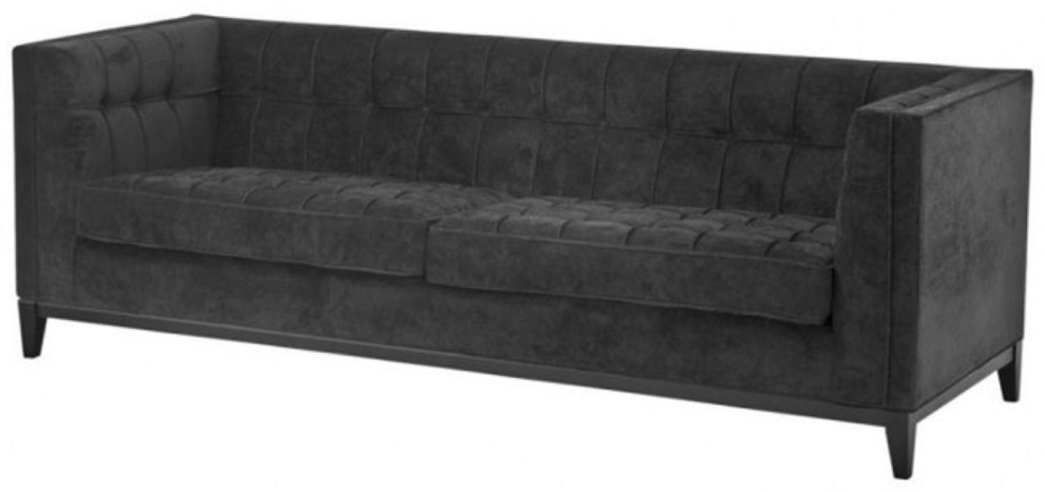 Casa Padrino Luxus Sofa Schwarz - Wohnzimmer Möbel Bild 1