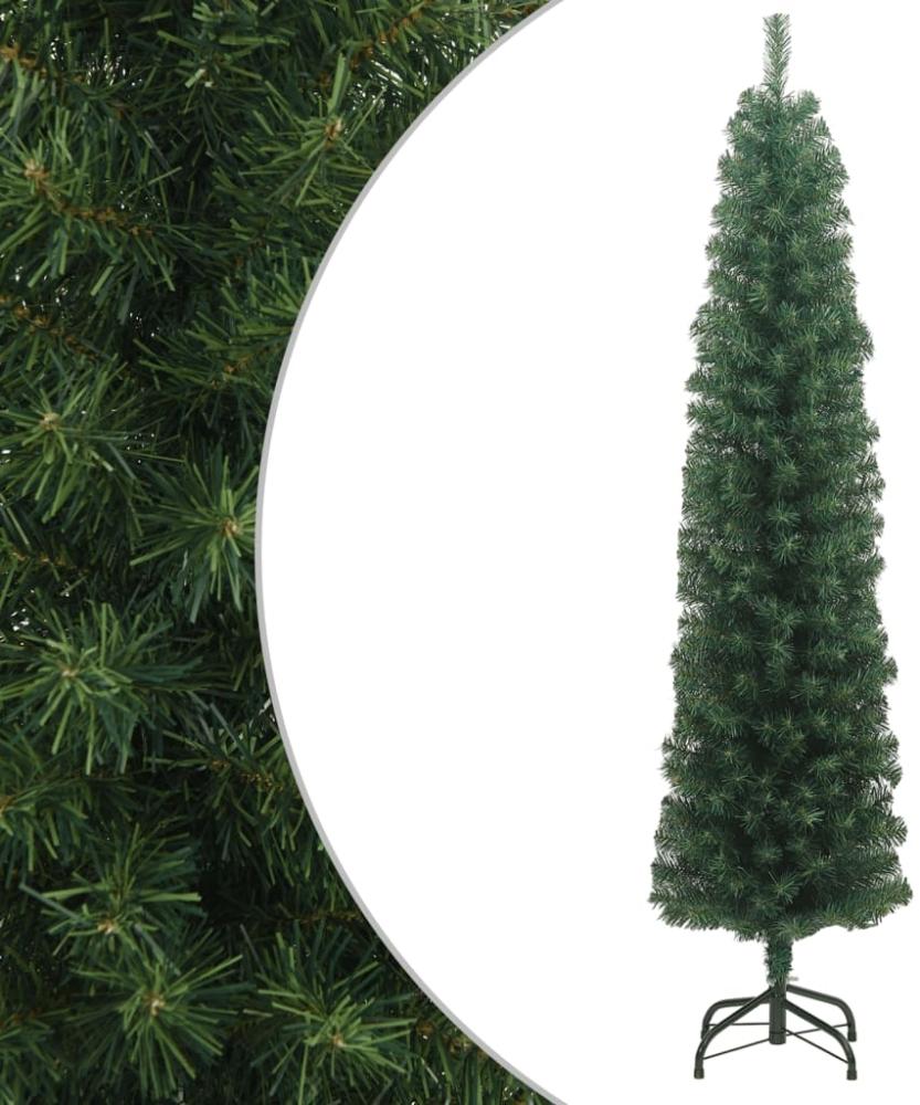 vidaXL Künstlicher Weihnachtsbaum Schlank mit Ständer Grün 180 cm PVC 320950 Bild 1