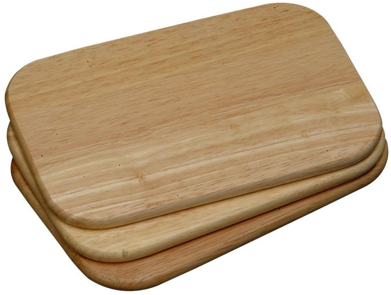 Kesper 68003 Frühstücksbrettchen 3-er Pack, FSC-zertifiziertes Buchenholz, Maße: 23 x 15 x 1 cm Bild 1