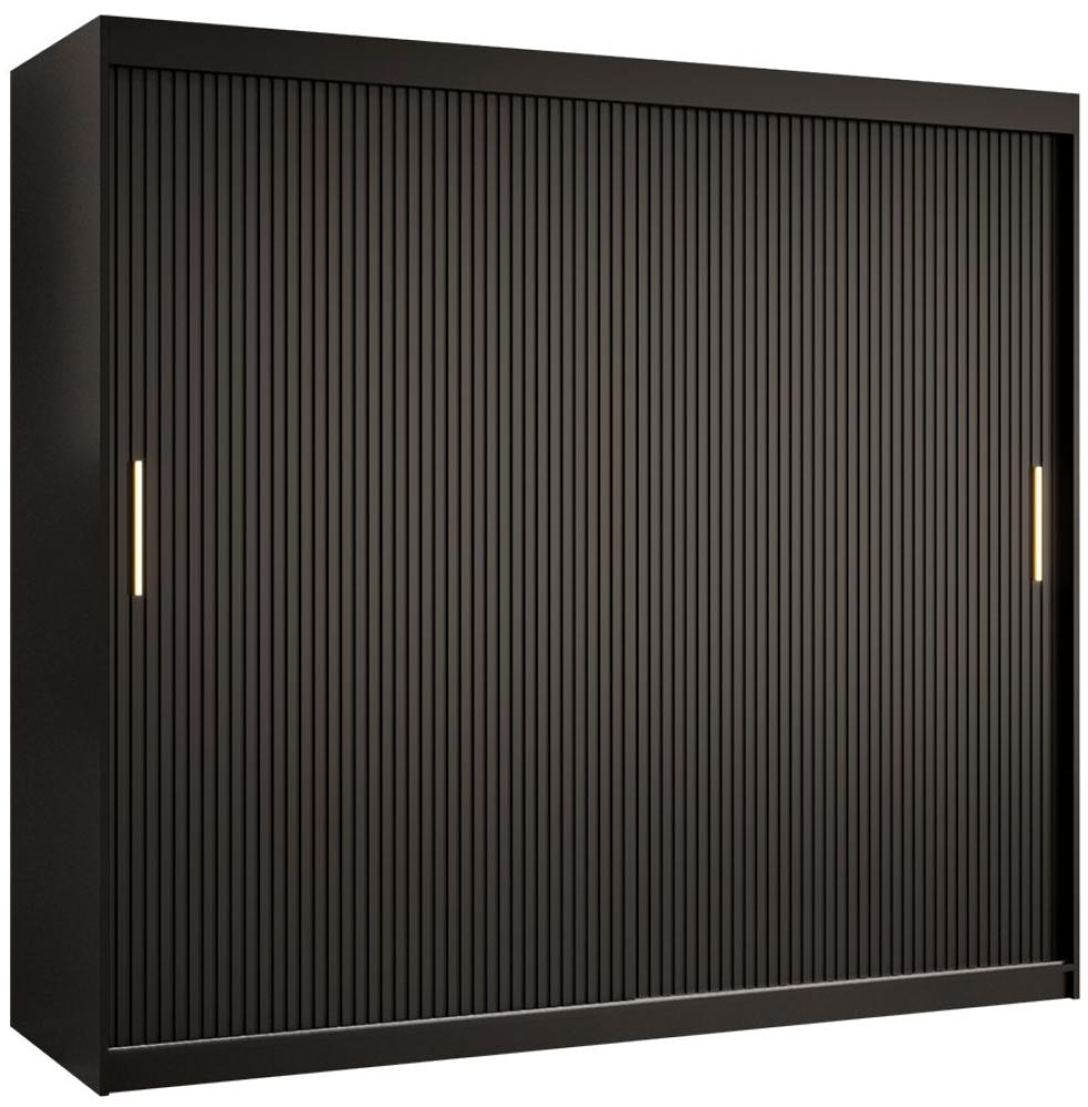 Kleiderschrank Kirtan Slim 1 200 (Farbe: Schwarz, Größe: 200 cm) Bild 1